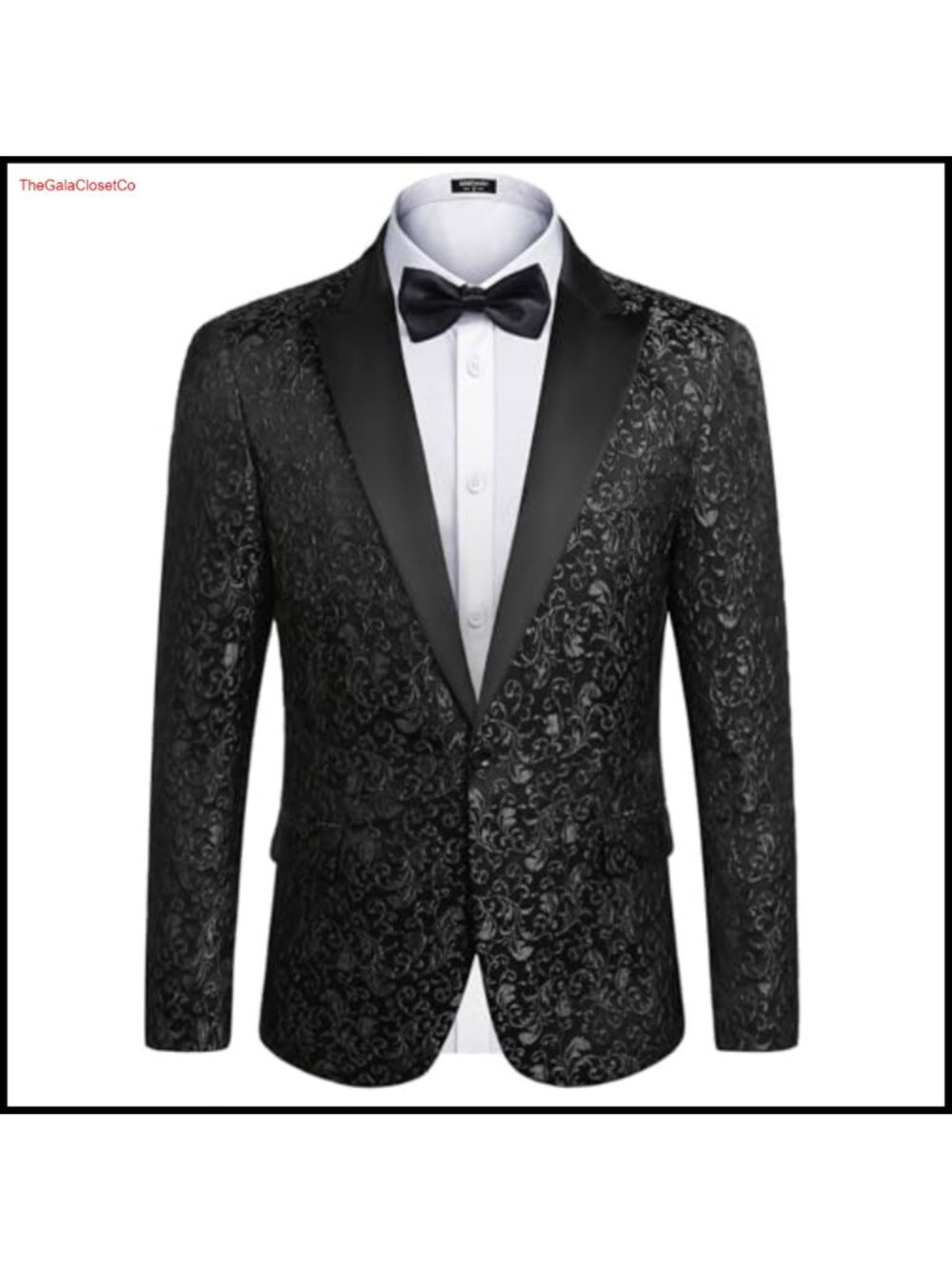 Mens Floral Tuxedo Jacket One Button Shiny Blazer Prom Wedding